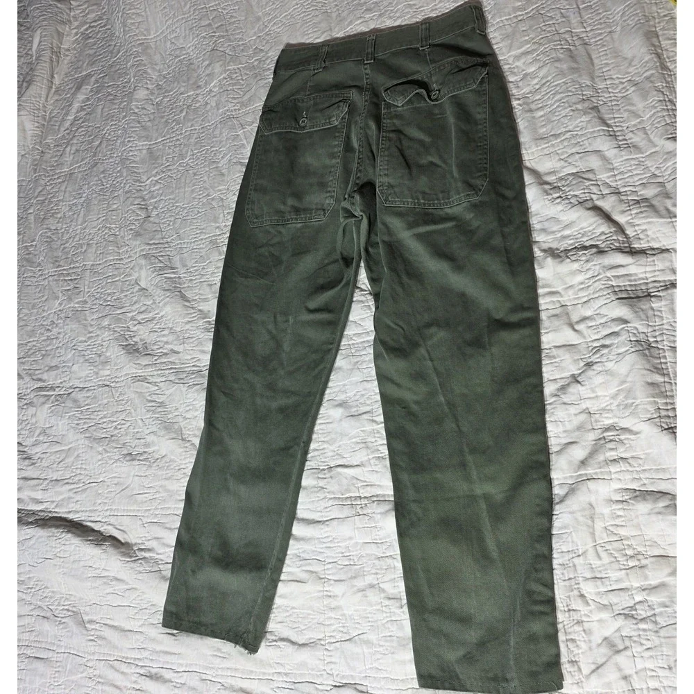 Vintage 80s (1984) US Army Mens 27x27 OG-107‎ Baker Pants